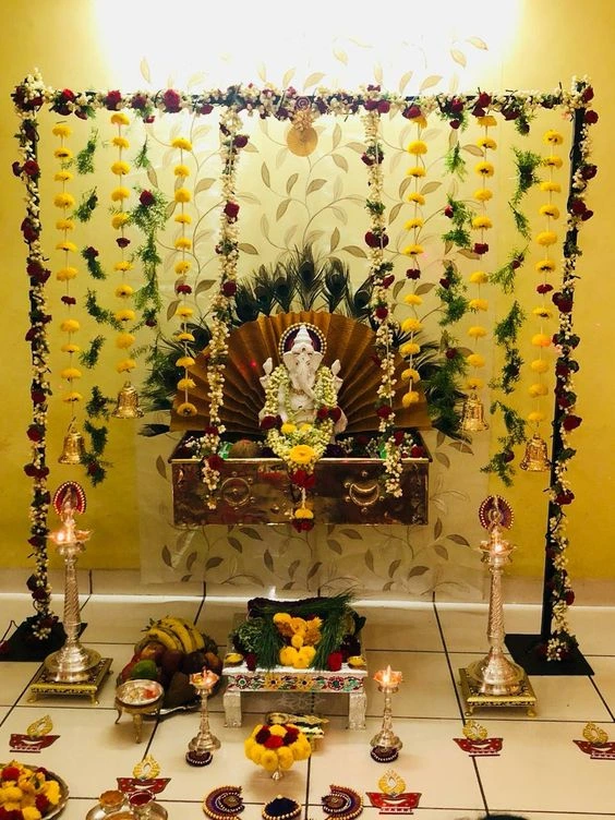 DIY Ganesh Chaturthi Decoration at Home