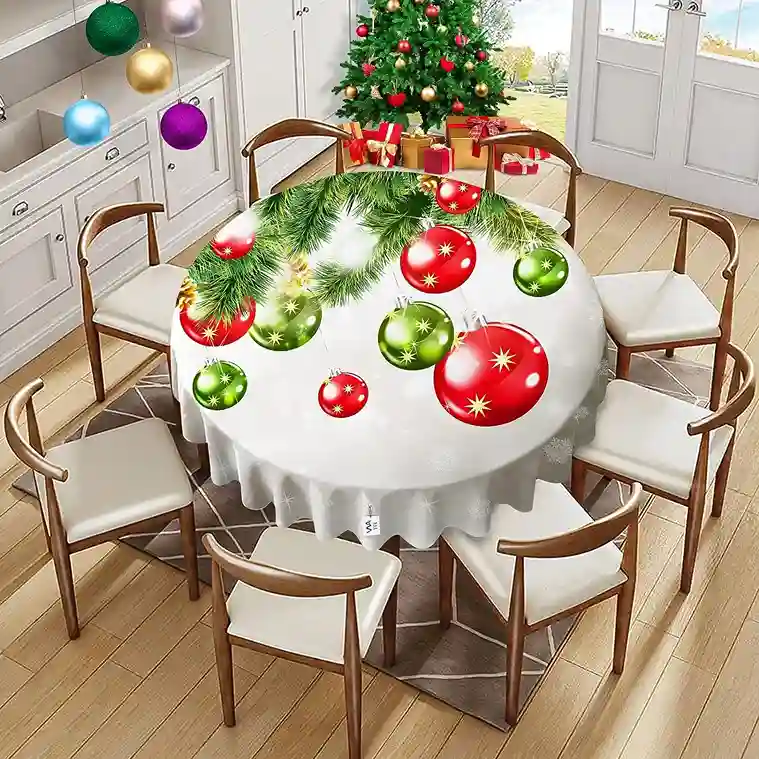 round christmas tablecloth_11zon