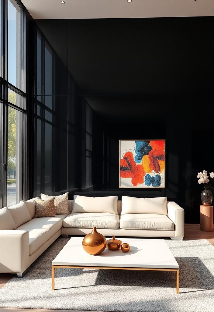 Achieve a Modern Look: Decorating with Glossy Black Interiors Glossy Black Interiors: Modern home decor with sleek, reflective black surfaces for a chic, contemporary look. Interior design inspiration.
