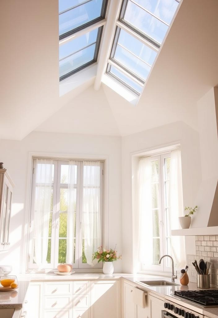 Bright Kitchen: Tips to Maximize Natural Sunlight Bright kitchen design: Maximize natural light with these tips. Sunny kitchen, airy feel, light color palette, and large windows.