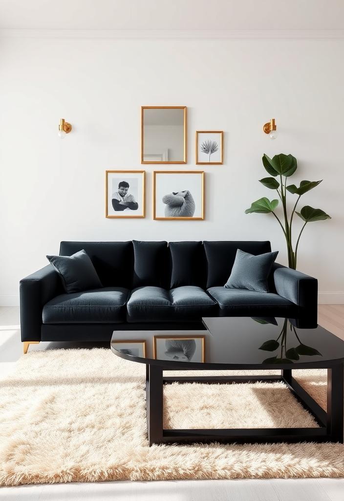 Chic Black and White Living Room Ideas Chic black and white living room ideas. Modern monochrome decor, stylish furniture, and minimalist design inspiration.