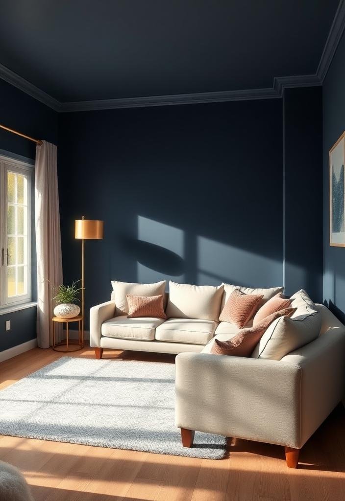 Cozy Dark Blue Living Room Ideas: Design & Decor Cozy dark blue living room design ideas. Explore decor inspiration for creating a stylish & inviting space with dark blue hues.