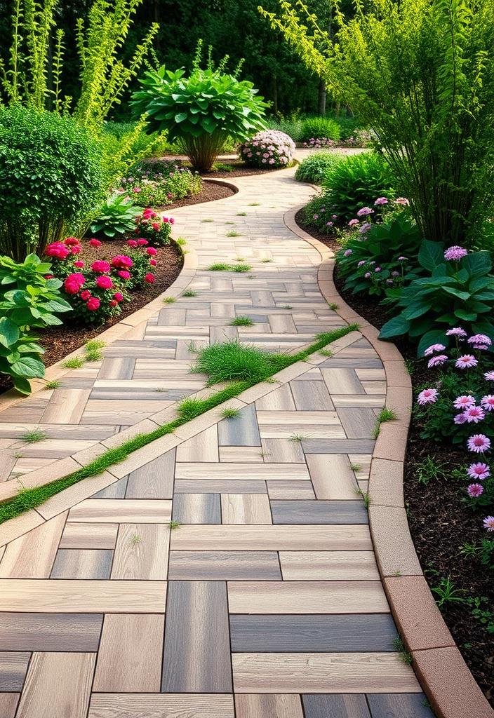 DIY Laminate Flooring Path: Budget Garden Walkway DIY laminate flooring path. Budget garden walkway idea using repurposed materials. Sustainable garden design.