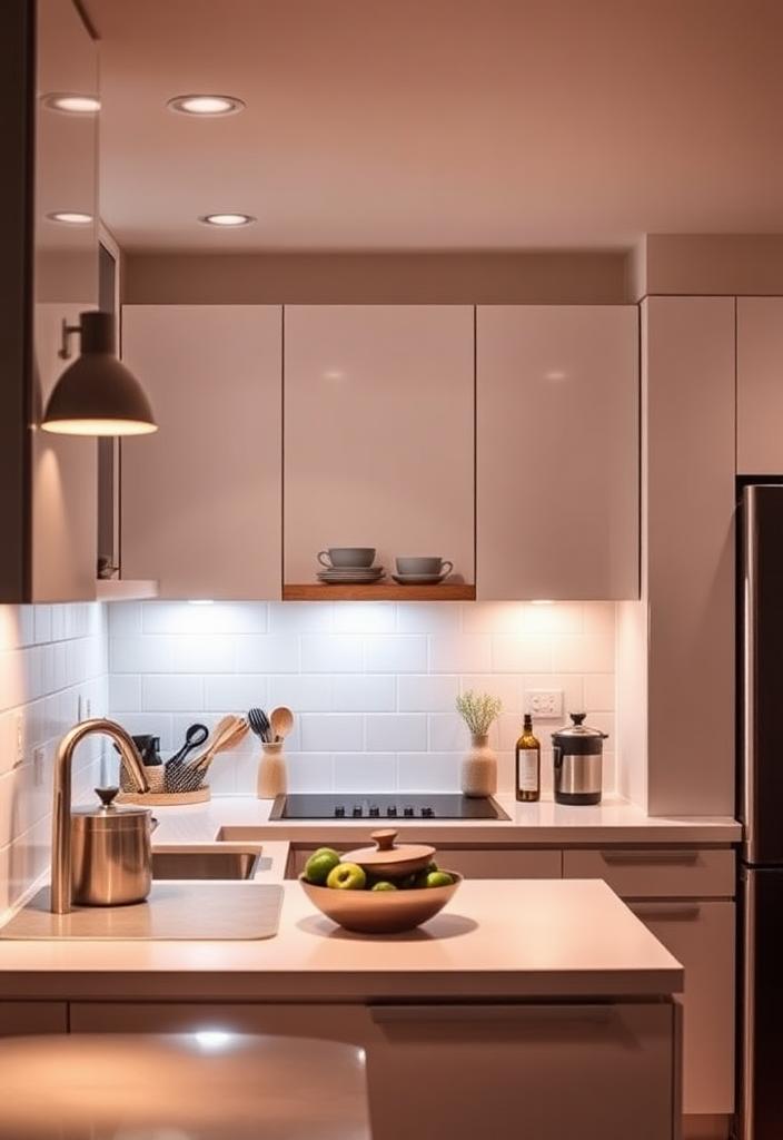 Illuminating Ideas: Smart Kitchen Lighting Smart kitchen lighting ideas. Bright, modern kitchen with layered lighting showcasing functionality and ambiance. Illuminating design for your culinar