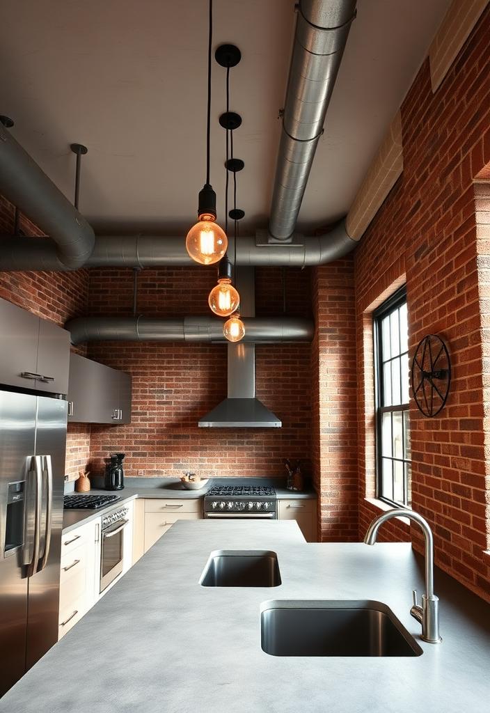 Industrial Kitchen Lighting Ideas: Raw & Edgy Styles Industrial Kitchen Lighting Ideas: Raw & edgy pendant lights, exposed bulbs, and metal fixtures for a modern, industrial kitchen design.