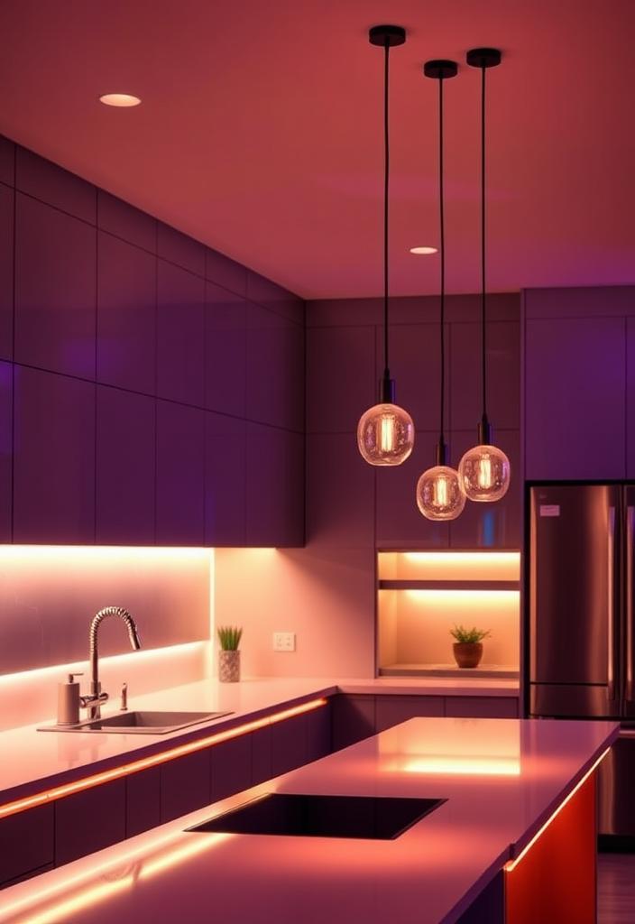 Kitchen Accent Lighting Ideas: Brighten Your Space Kitchen accent lighting ideas. Stylish kitchen with under cabinet lights & pendant lights. Brighten & enhance your kitchen design.