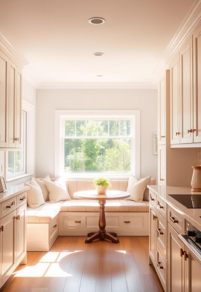 L-Shaped Kitchen Designs: Breakfast Nook Ideas L-shaped kitchen with breakfast nook. Modern design ideas for small kitchens. Maximize space & seating.