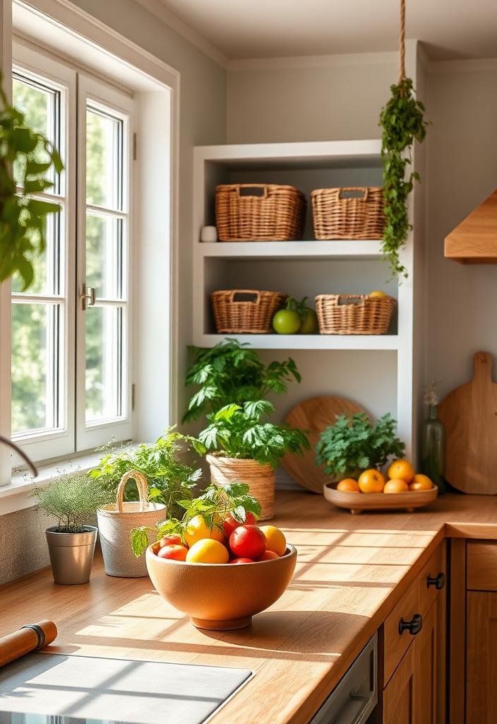 Nature Kitchen Decor: Bring the Outdoors In Nature kitchen decor: Natural elements like wood & plants create a calming, organic feel. Bring the outdoors in!