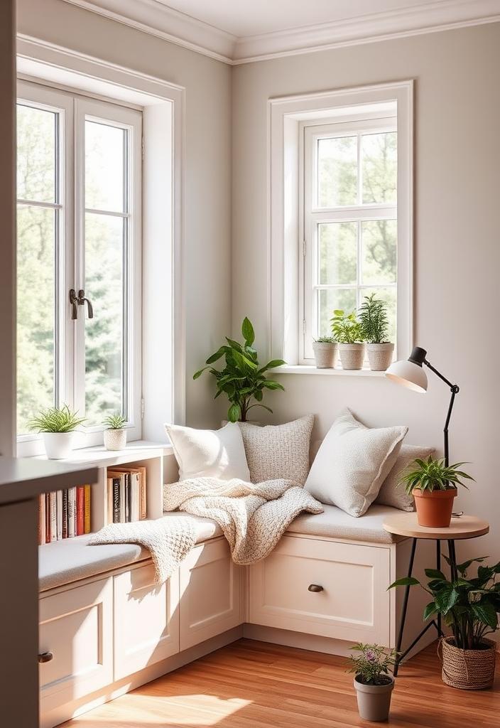 Scandinavian Kitchen Cozy Corner Ideas: Create a Warm Nook Cozy Scandinavian kitchen corner. Warm nook ideas, minimalist design, natural light, hygge vibes.