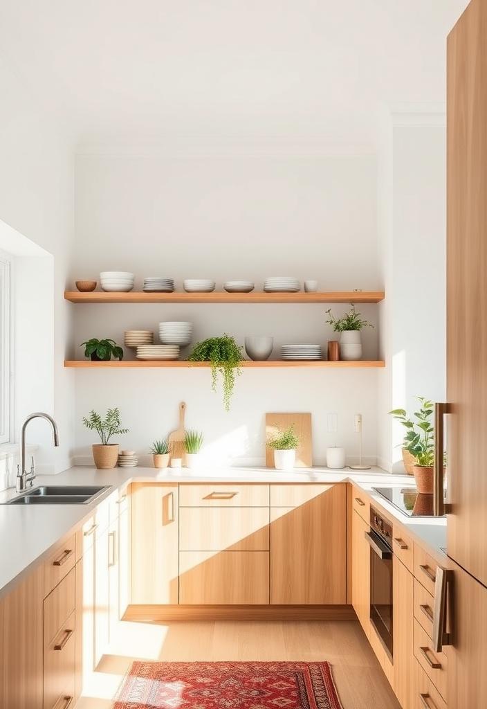 Simple Scandinavian Kitchen Designs and Decor Simple Scandinavian Kitchen Design: Minimalist decor with light wood cabinets, white walls, and natural light. Modern Nordic kitchen inspiration.