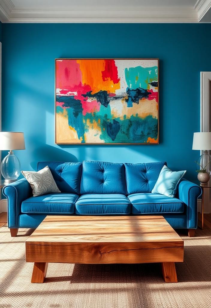 Stunning Blue Living Room Ideas with Art Blue living room ideas with art. Inspiring blue room decor, wall art, and design inspiration. Modern & stylish blue lounge.