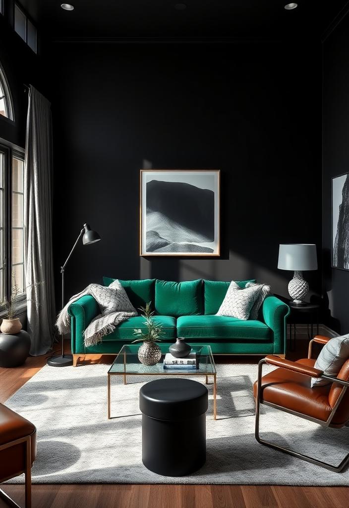 Stylish Black Living Room Designs: Ideas & Decor Stylish black living room ideas. Modern decor inspiration for elegant, dark living room designs. Interior design.