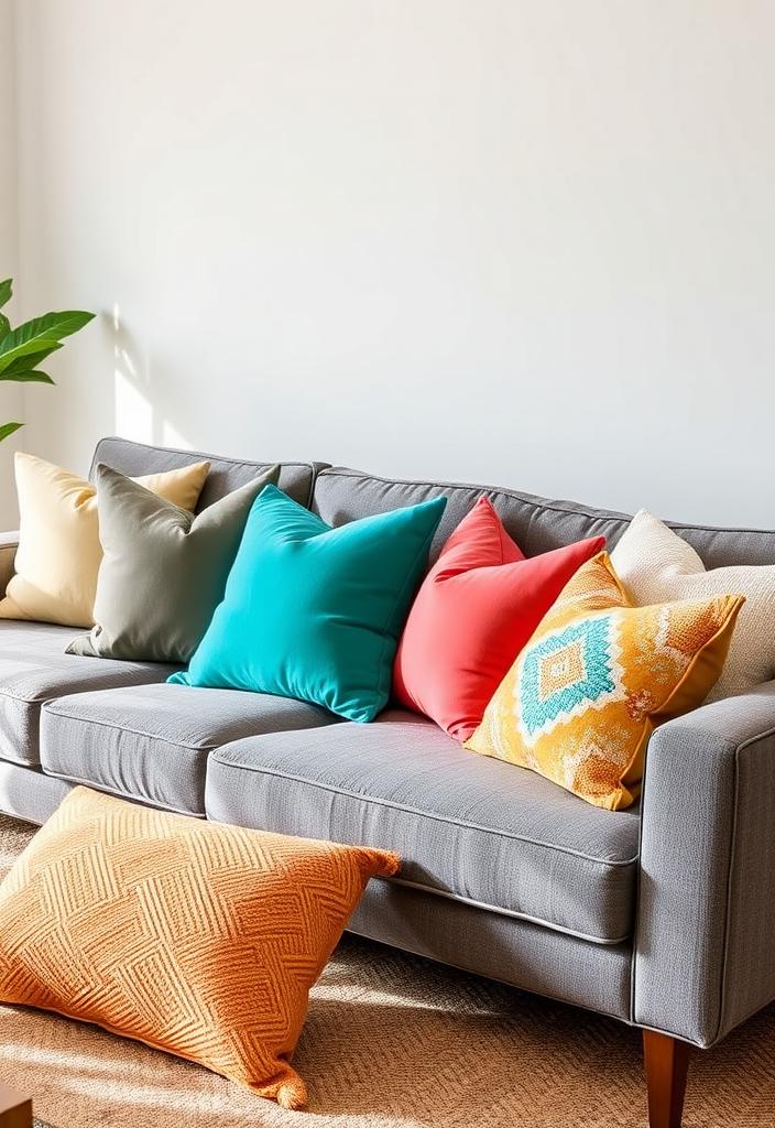Best Decorative Pillows for Gray Couch: Style Guide Best decorative pillows for gray couch style guide. Image showcases various pillow arrangements & color palettes to complement gray sofas.