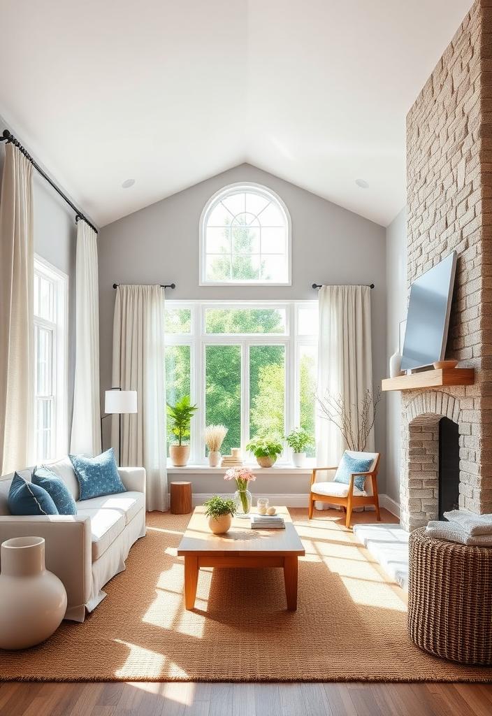 Blue and Gray Living Room Ideas: Modern Farmhouse Decor Blue and gray living room decor: Modern farmhouse style. Inspiring design ideas with calming color palette.