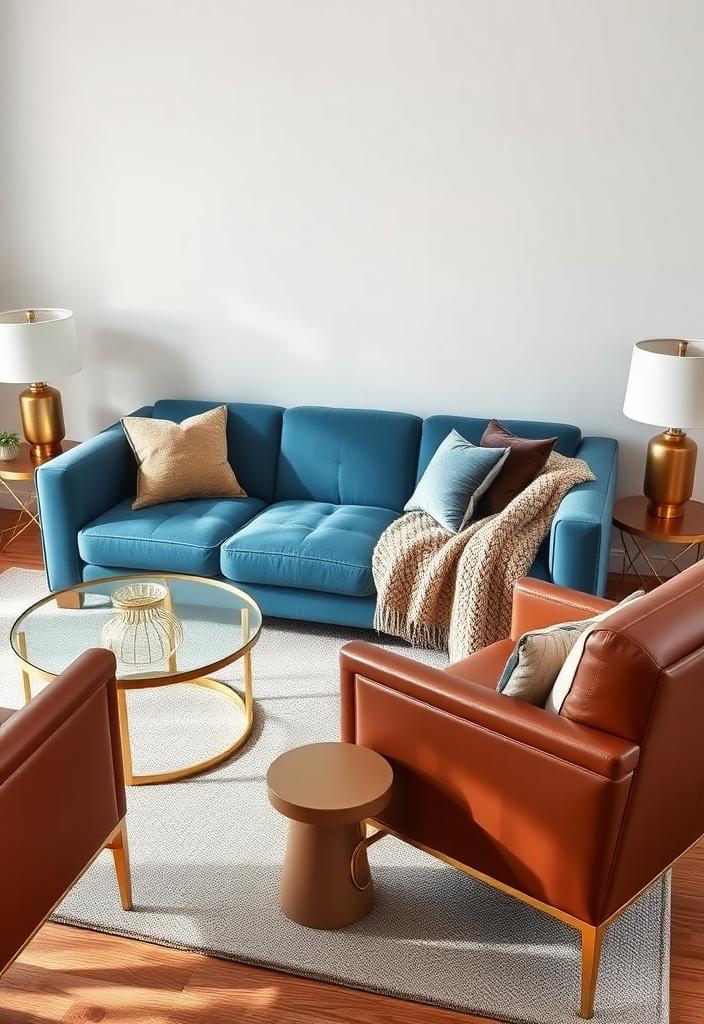 Blue Couch Decor: Ideas and Inspiration Blue couch decor ideas and inspiration. Stylish living room design with a blue sofa, pillows, and accent furniture.