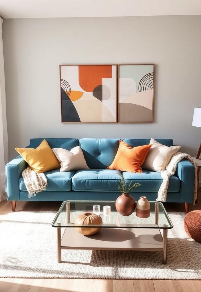 Blue Couch Decor: Ideas & Inspiration Blue couch decor ideas and inspiration. Stylish living room design with blue sofa. Modern home interior decorating guide.