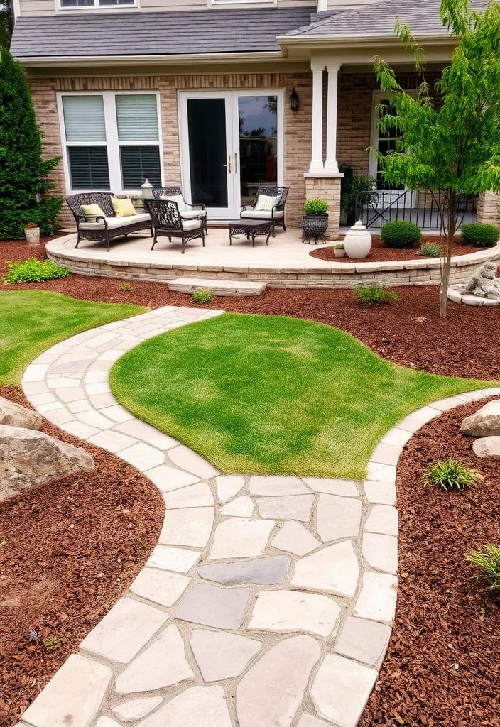 Boost Curb Appeal: Incorporating Hardscape Design Ideas Boost Curb Appeal with Hardscape Design: Driveway pavers, walkway, and landscape lighting create an inviting entrance.