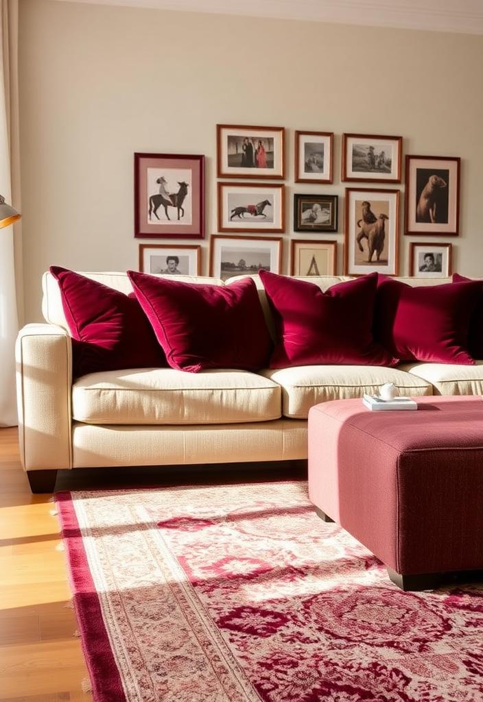 Burgundy and Beige Color Palettes: Cozy Home Decor Burgundy and beige color palette for cozy home decor. Interior design inspiration with warm, inviting hues.