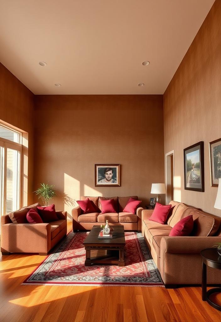 Burgundy and Brown Color Palette Ideas for Interior Design Burgundy and brown color palette for interior design. Elegant, warm, and inviting color scheme inspiration.