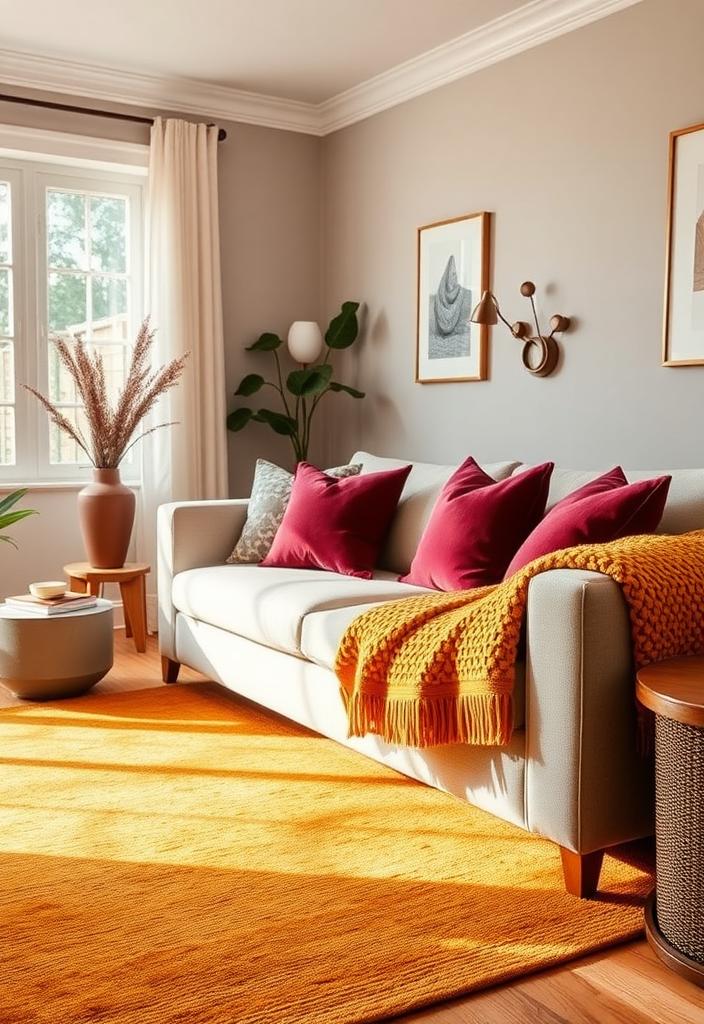Burgundy and Mustard Color Palettes: Stylish Home Decor Ideas Burgundy and mustard color palette inspiration. Stylish home decor ideas using burgundy and mustard hues. Modern interior design.