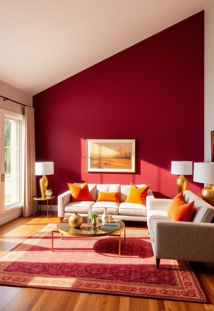 Burgundy and Orange Color Palettes: Interior Design Ideas Burgundy and orange color palettes for interiors. Home design ideas with warm, inviting hues. Modern color schemes.