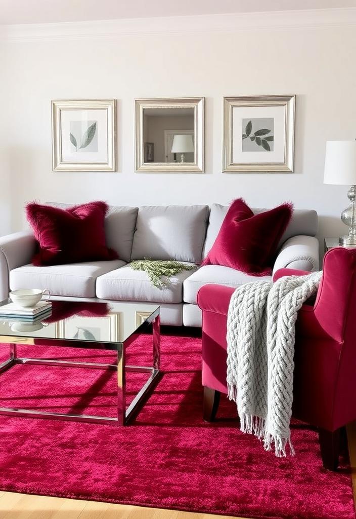 Burgundy and Silver Color Scheme Ideas: Elegant Decor Burgundy and silver color scheme decor ideas. Elegant interior design inspiration with luxurious accents.