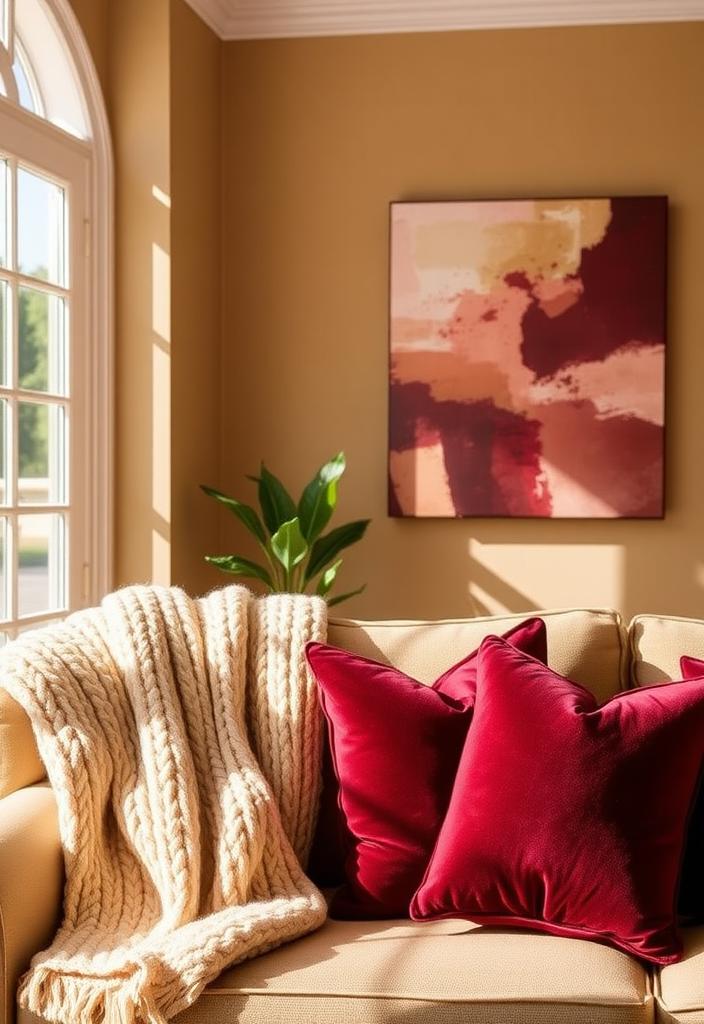 Burgundy and Tan Color Palettes: Cozy Home Decor Ideas Burgundy and tan color palette for cozy home decor. Interior design ideas using warm, inviting earth tones.
