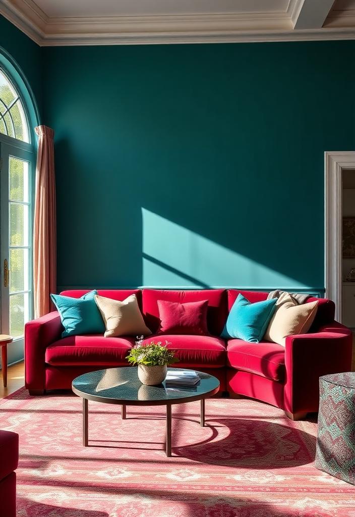 Burgundy and Teal Color Palettes: Interior Design Ideas Burgundy and Teal Interior Design: Stunning color palettes for your home. Inspiration for bold, elegant room decor.