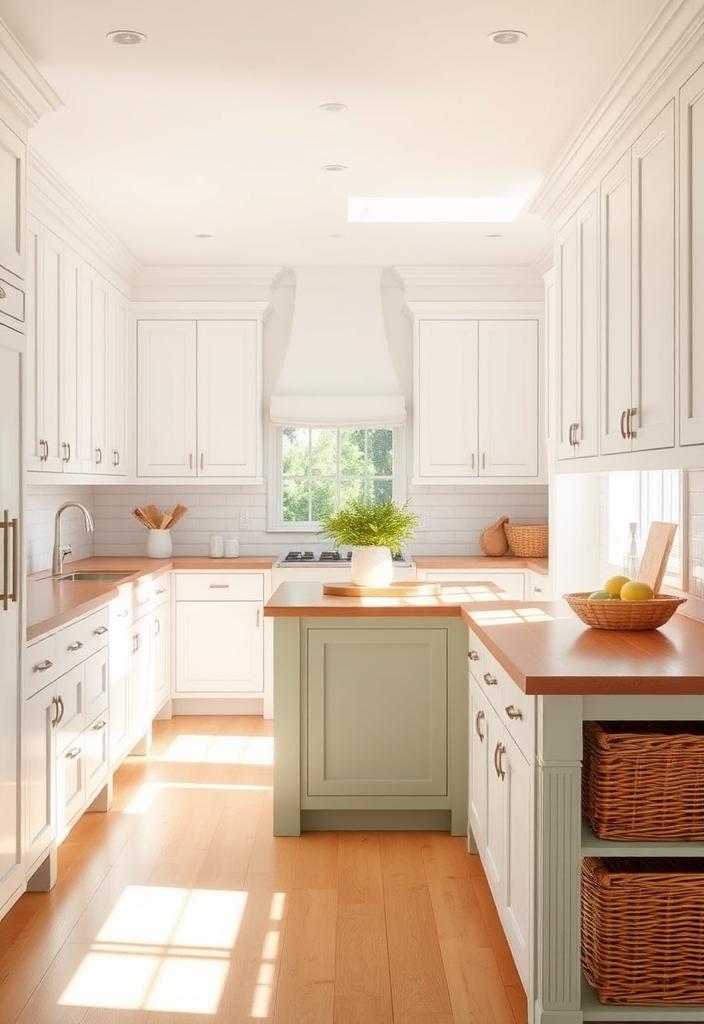 Coastal Kitchen Colors: Design Ideas & Inspiration Coastal Kitchen Colors: Design Ideas & Inspiration. Light, airy kitchen with blue cabinets and natural wood accents. Beachy, coastal design.