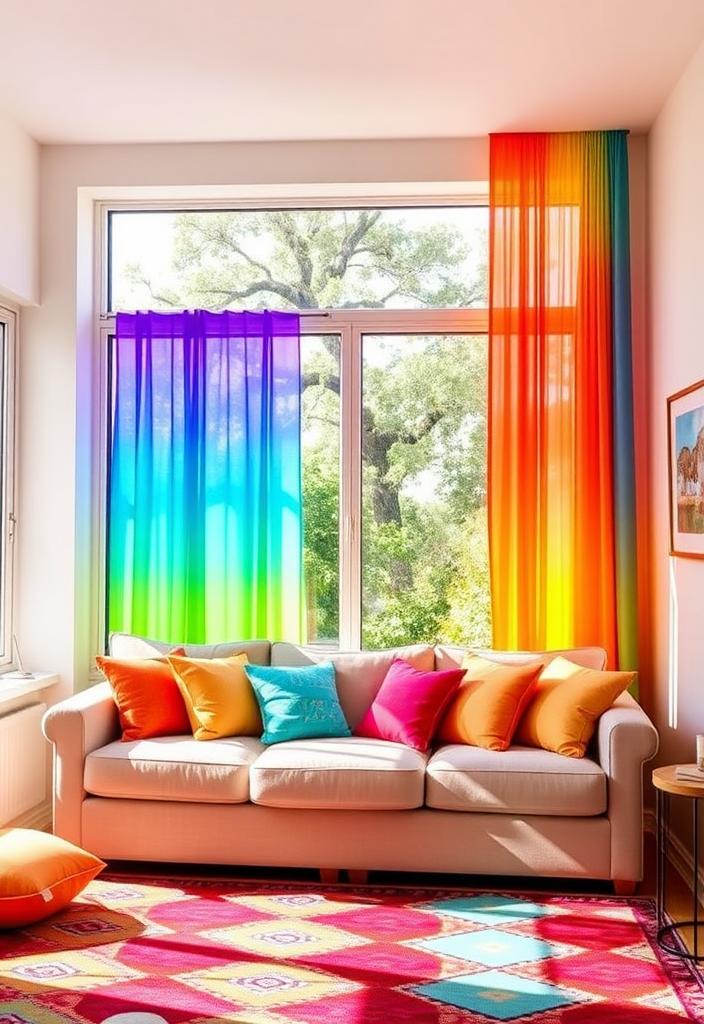 Colorful Window Treatment Ideas for Your Living Room Colorful Living Room Window Treatments: Inspiring ideas for curtains, blinds, and shades to brighten your space & enhance your home decor.