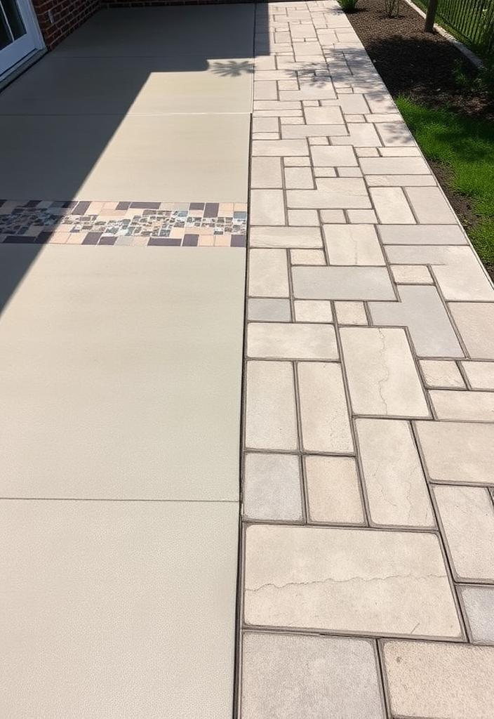 Concrete Patio Ideas: Mosaic Tile & Faux Stone Finishes Concrete patio ideas: Mosaic tile & faux stone. Decorative patio finishes for stunning outdoor living spaces and backyard design.