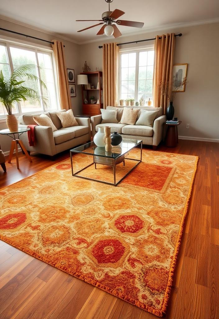 Cozy Home Decor: The Power of Rugs Cozy home decor with a plush rug. Warm, inviting living room featuring the power of rugs for comfort and style.