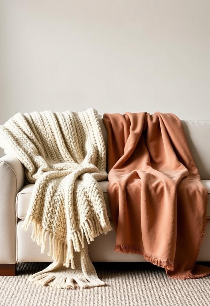 Cozy Living Room Decor: Adding Throws for Warmth and Style Cozy living room decor with throws. Warm and stylish throws for adding texture and comfort to your living space.