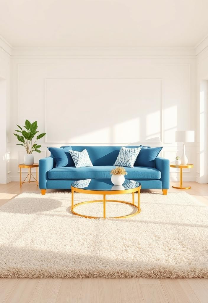 Cozy Living Rooms: Decorating with Blue and Cream Blue and cream living room decor. Cozy, inviting space with blue accents and cream furniture for a relaxing atmosphere.