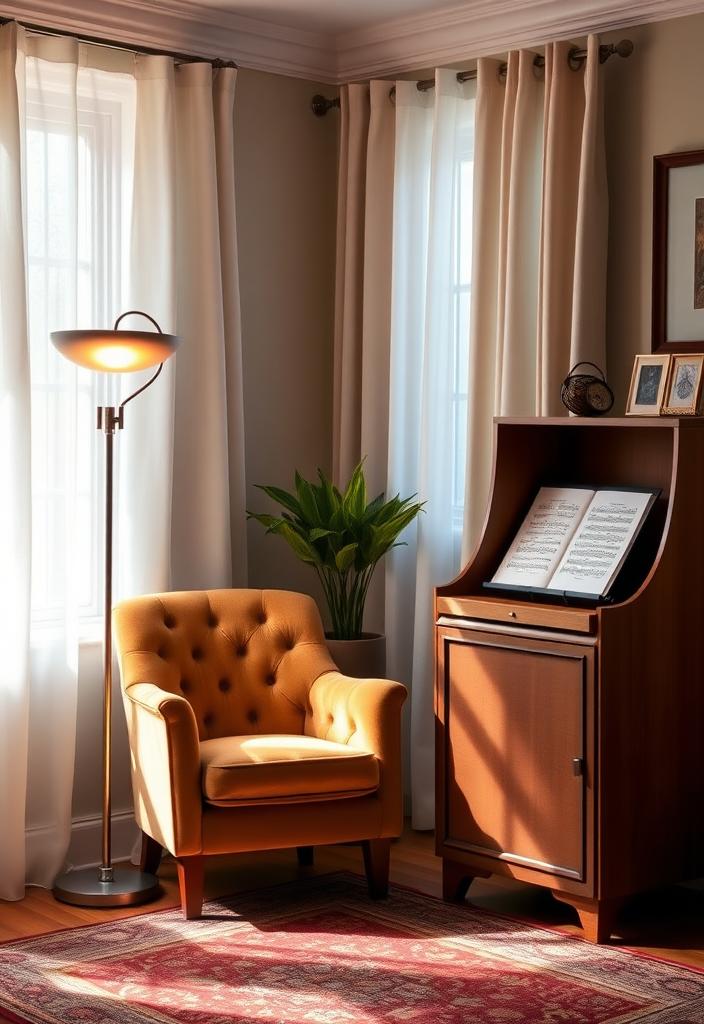 Creating a Captivating Music Nook: Ideas & Inspiration Music Nook Ideas: Inspiring space for musicians & music lovers. Home music studio design, instruments, listening room inspiration.