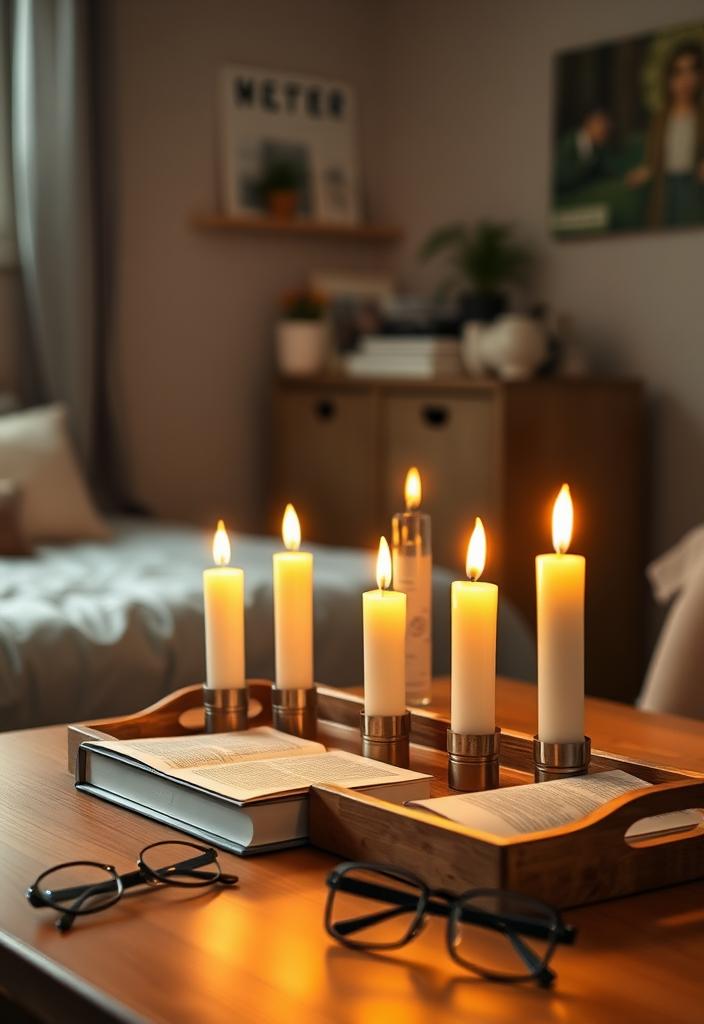 Dorm Room Decor: Adding Ambiance with Candles Dorm room decor with candles. Cozy & ambient lighting ideas for college students. Create a relaxing study space with candles.