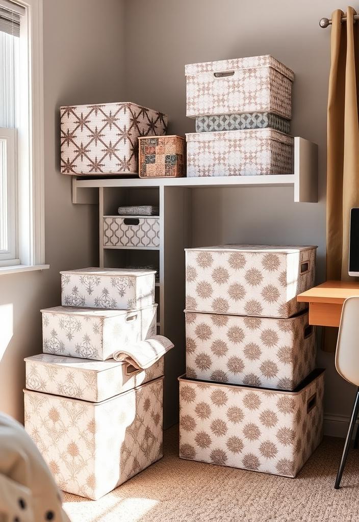 Dorm Room Storage Ideas: Decorative Boxes & More Dorm Room Storage Ideas: Decorative boxes, under-bed bins & stylish organization solutions for small spaces. Maximize space & stay organized!
