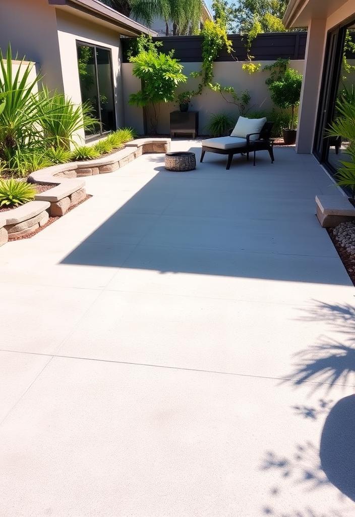 Durable Concrete Patio Floor: The Magic of Epoxy Coatings Durable epoxy concrete patio floor. Enhanced with epoxy coating for long-lasting beauty & protection. Weather-resistant patio flooring.