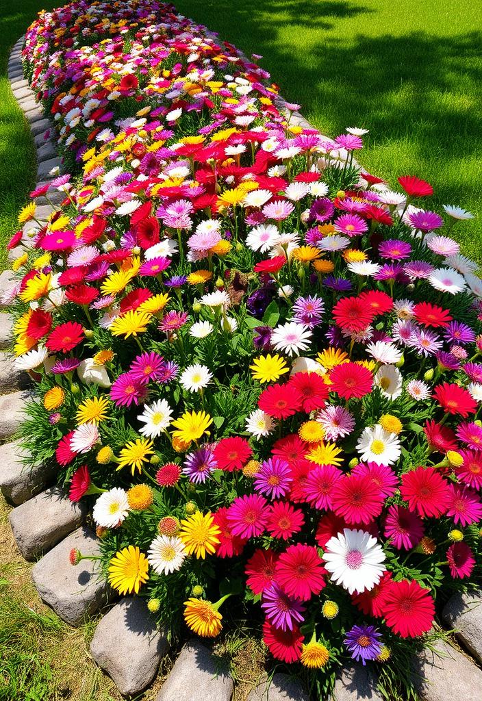 Easy Flower Bed Ideas: Adding Color to Your Yard Easy flower bed ideas: Colorful flowers blooming in a garden. Add curb appeal to your yard with simple flower bed designs.