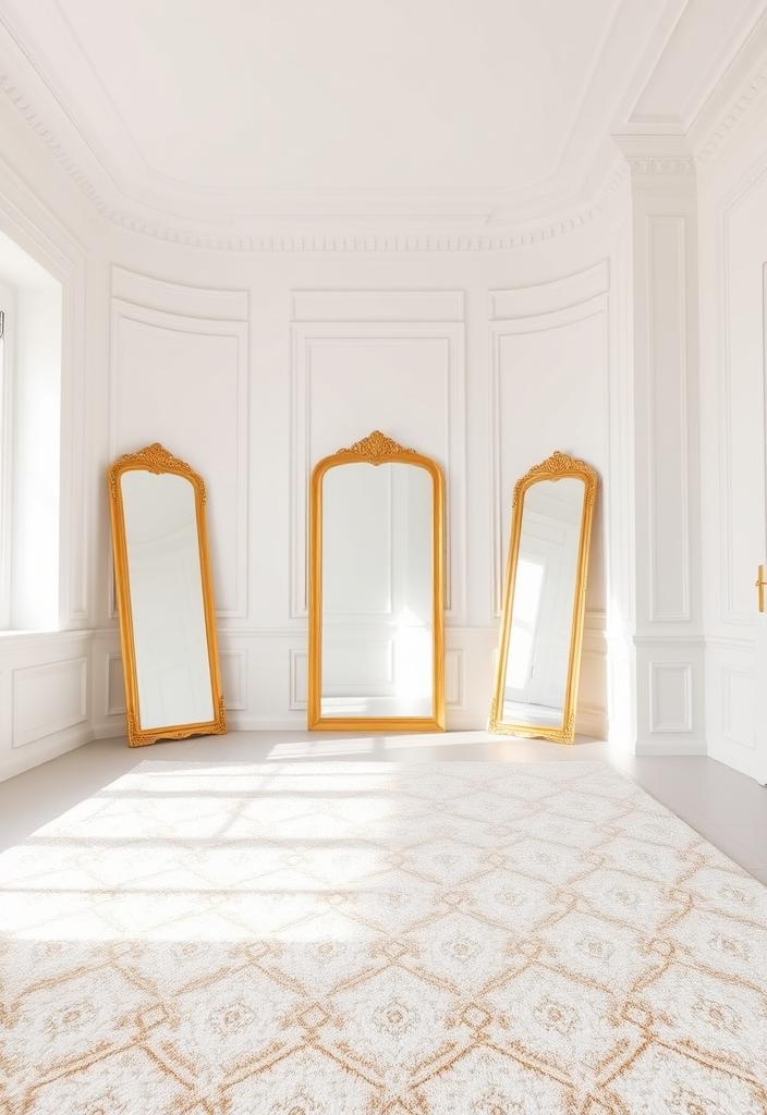 Elegant White and Gold Room Ideas Elegant White and Gold Room Ideas: Luxurious interior design inspiration. Sophisticated living room with gold accents & white decor.