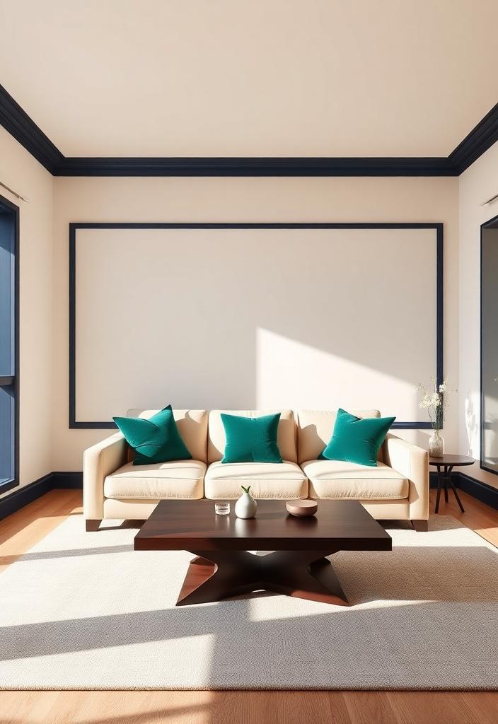 High Contrast Interior Design: Bold Looks High contrast interior design: Bold black and white room. Modern decor with striking visual impact. Dramatic home interior style.