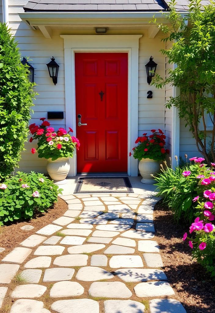 Home Entrance Ideas: Welcoming Front Door Design Home Entrance Ideas: Welcoming front door design featuring stylish door, landscaping, and inviting entryway. Curb appeal inspiration.