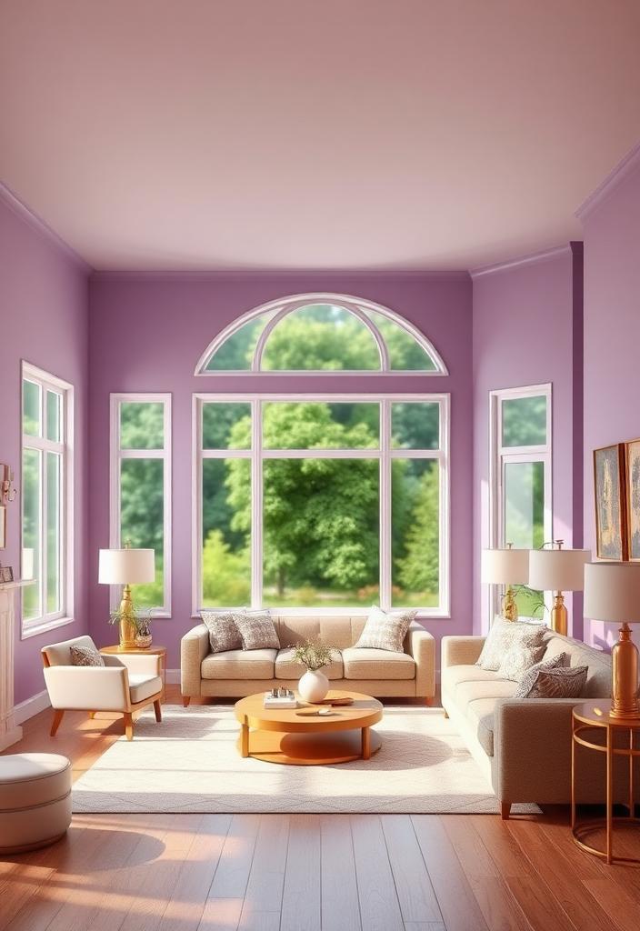 Living Room Color Ideas: Is Purple a Good Choice? Purple Living Room Ideas: Is it right for you? Image showcasing stylish purple living room decor and color schemes for inspiration.