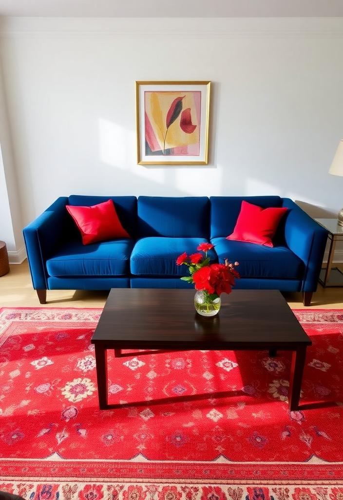 Stunning Blue and Red Living Room Ideas: Decor & Design Blue and red living room design ideas. Inspiring decor with a vibrant color scheme for a modern living space.