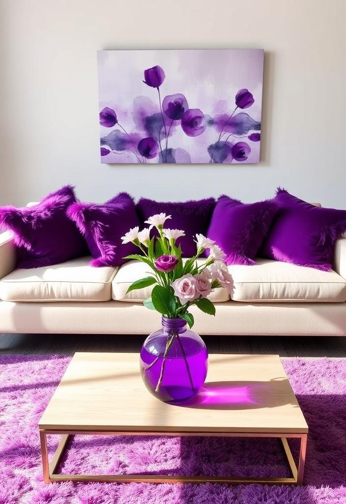 Stunning Purple Accessories for Your Living Room: Decor Ideas Purple living room decor accessories: Stunning ideas to elevate your space. Shop throws, pillows, vases, art, and more in shades of purple.