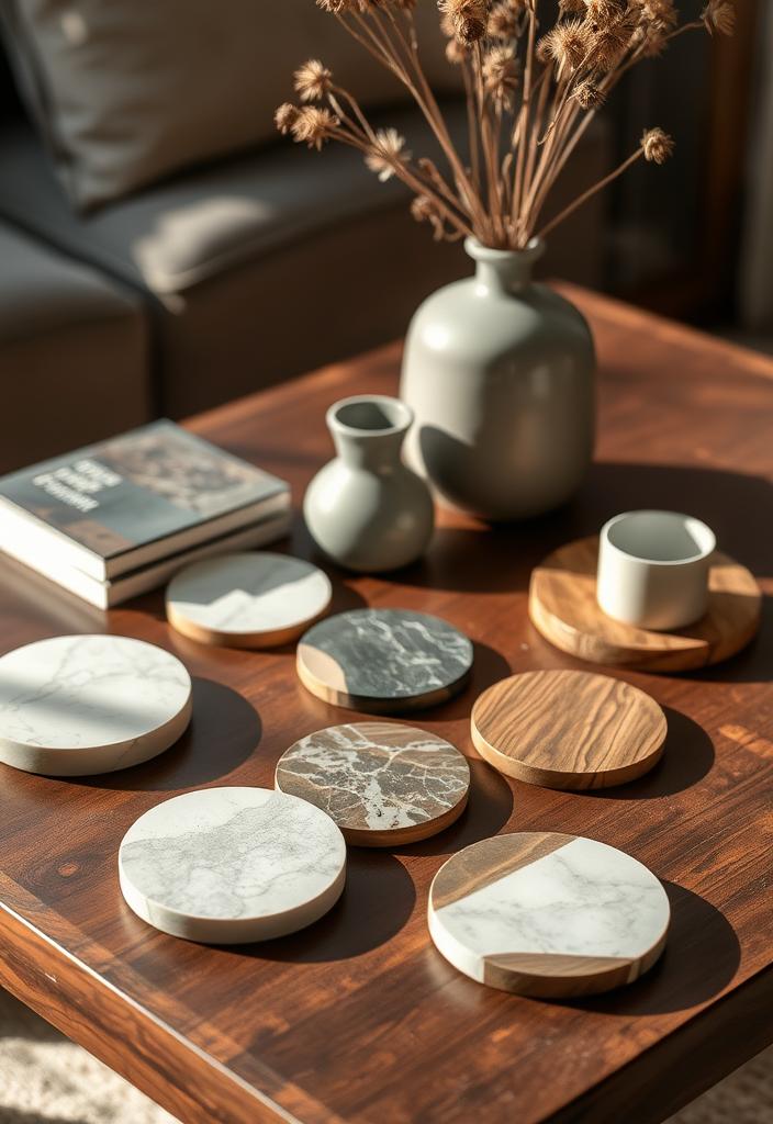 Stylish Coasters: Protect Furniture with Flair Stylish coasters protecting furniture. Shop decorative coasters in various materials & designs. Add flair to your home decor while preventing rings!