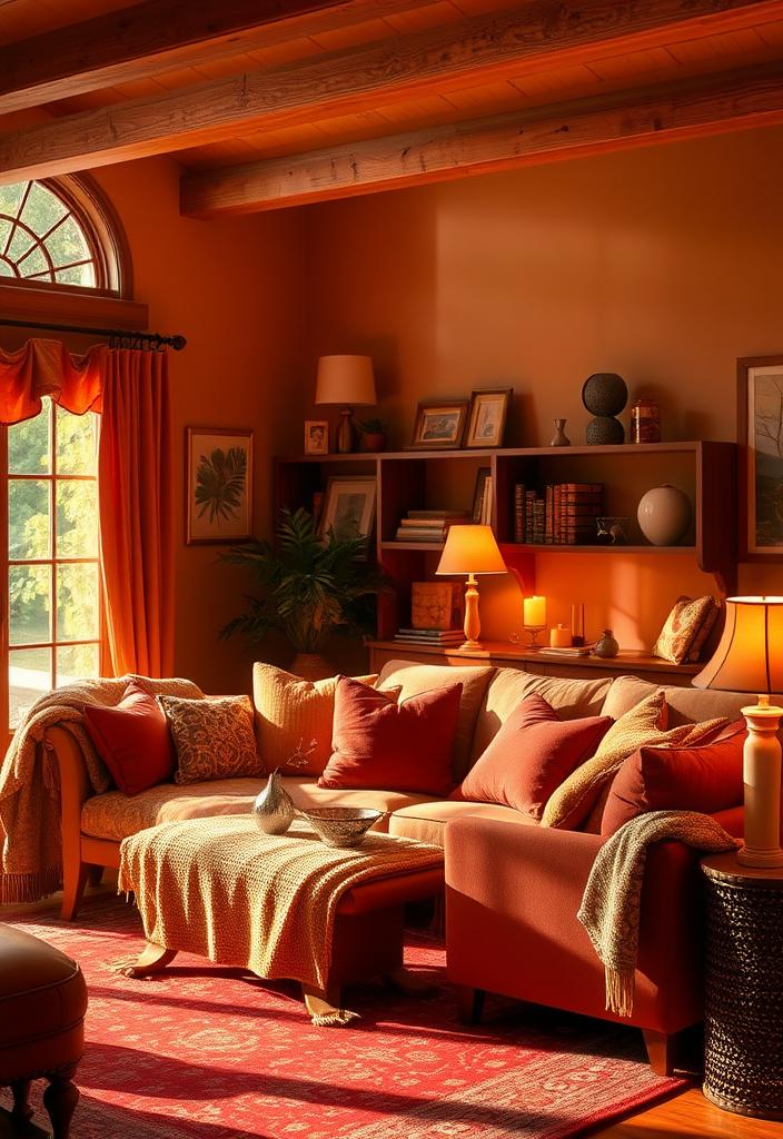 Warm Colors: Living Room Ideas for a Cozy Home Warm Colors Living Room: Cozy home decor ideas featuring reds, oranges, yellows for a comfortable and inviting space.